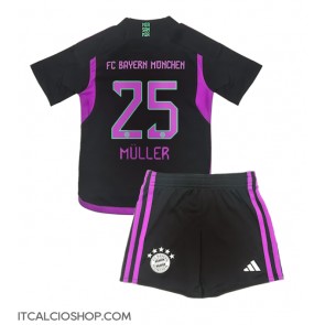 Bayern Munich Thomas Muller #25 Seconda Maglia Bambino 2023-24 Manica Corta (+ Pantaloni corti)